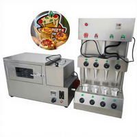 Machine automatique à cornets de pizza pour snack-bar, à quatre têtes, avec vitrine, pour la fabrication de cornets de pizza sucrés