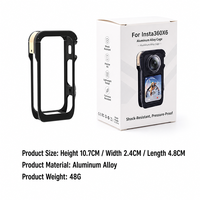 Nouvelle cage de caméra en alliage d'aluminium pour Insta360 X6 avec étui de rangement, antichoc, à dégagement rapide, magnétique, vis 1/4, cadre de protection