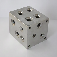 Bloc de collecteur de soupape hydraulique usiné sur mesure par CNC, en aluminium, acier inoxydable, laiton, pièces OEM ODM, automatisation industrielle CE pour