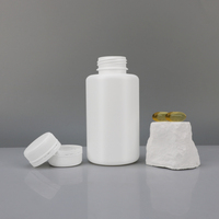 Flacon en plastique blanc HDPE de qualité alimentaire pour pilules, comprimés, capsules, vitamines et compléments alimentaires avec bouchon inviolable