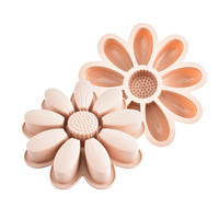 Großhandel 10 Hohlräume Sonnenblumen form Silikon Backform Haushalts kuchen formen für Kinder Back zubehör