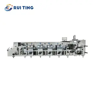 RTRY-350 automatic 8 color flexo label printing press machine roll to reel bopp flexographic printer