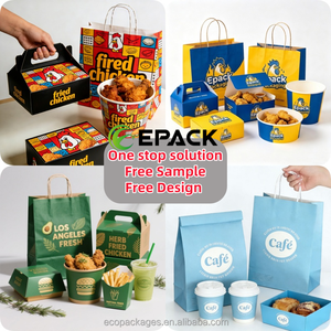 Set di Scatole Personalizzate per Hot Dog e Fast Food, Confezioni Usa e Getta a Forma di Cuscino per Patatine Fritte, Shawarma e Hamburger - Product Image 3