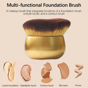 Kuas Blending Wajah dan Tubuh, Kuas Self Tanning, Aplikator <span class=keywords><strong>Foundation</strong></span> Concealer, Gagang Plastik, Kuas Rias Wajah Wanita untuk Kecantikan - Product Image 2