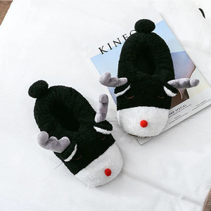 Toboggans d'intérieur animaux mignons personnalisés pour dames pantoufles ours en peluche doux avec fourrure pour l'hiver maison chambre à coucher - Product Image 5