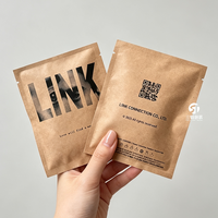 Sachets d'emballage pour café filtre avec logo personnalisé, pochettes plates refermables en papier kraft pour café et noix, disponibles en 90x120mm 100x13