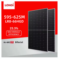 Meilleur Choix Longi Hi-MO7 LR8-66HGD 595-625M 615W 620W Module PV N-Type Puissance TOPCON Panneaux Solaires Monocristallins Bifaciaux Prix