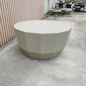 Table d'extérieur moderne minimaliste pliable et durable en ciment pour salon, entrepôt, salle à manger, meubles pour la maison - Product Image 4