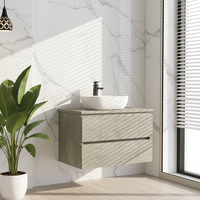 Meuble-lavabo mural moderne sans miroir avec vasque en céramique pour villa, appartement, hôpital