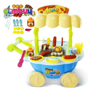 Pretend play kunststoff mini multifunktionale kinder bbq gesetzt spielzeug