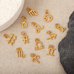 Oferta Especial: Colgante de Acero Inoxidable con Baño de Oro de 18k, Serie 12, Signo Zodiacal <span class=keywords><strong>Aries</strong></span>, para Fabricación de Joyas al por Mayor - Product Image 1