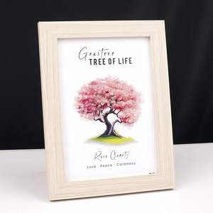 <span class=keywords><strong>Pietra</strong></span> grezza campione foto cornice decorazione, cristallo naturale minerale sette colori <span class=keywords><strong>pietra</strong></span> foto cornice dei dodici segni zodiacali - Product Image 1