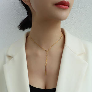 EW 18K lated hahahaeckeckecktytytytytytyomen rogened 60cm Acero inoxidable Assel eckecklace eewelry - Product Image 3