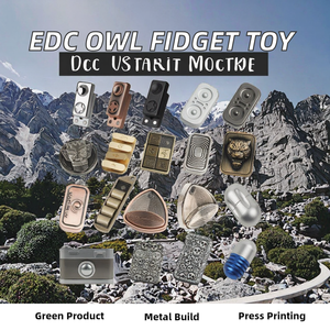 Nouveaux jouets sensoriels EDC en métal magnétique, cube coulissant à motifs, pour cadeaux promotionnels ou cadeaux de bienvenue, hibou Push PPB Papa - Product Image 2