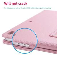 Casing Pelindung Kulit PU Lipat Dua Lipat untuk iPad 10.2/10.5 9.7'' Air1/Air2 dengan Tempat Pena