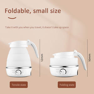 Mini <span class=keywords><strong>Portable</strong></span> Fold Bouilloire Électrique Thermostat Garder Au Chaud Maison Voyage D'affaires Mise Hors Tension Automatique Silicone Acier Inoxydable Sécurité - Product Image 2