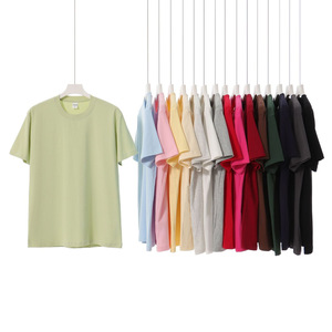 T-shirt casual estiva in cotone spandex 230G con scollo a O e maniche corte, vestibilità ampia, per <span class=keywords><strong>uomo</strong></span> e donna, con funzione traspirante. - Product Image 3