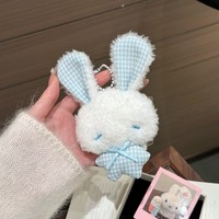 Mignon Mini Pendentif Lapin en Peluche Doux, Poupée Apaisante, Breloque Lapin à Pois, Décoration de Sac, Porte-clés, Cadeau