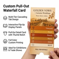 Tarjetas de Invitación de Boda Impresas Personalizadas al por Mayor, Estilo Cascada, para Organizadores de Eventos y Ferias Nupciales