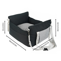 Vente flash : siège auto pliable confortable en daim doux lavable pour chien de grande taille, siège rehausseur de sécurité pour animaux de compagnie, housse de siège arrière, lit de voyage
