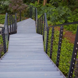 מערכת מעקה כבל פלדה נירוסטה ערכת בסיס הר עמוד מתכת קדוח מראש עבור פנים או חיצוני 36 "אופקי - Product Image 4