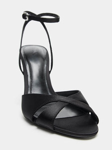 Giày sandal nữ cao gót nhọn mũi, quai mắt cá chân, chất liệu lụa đen gợi cảm, kiểu dáng mới mùa hè 2026 ZA - Product Image 3