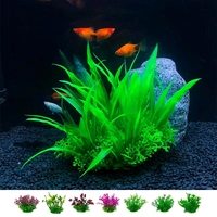 Plantes aquatiques simulées multicolores, accessoires pour aquarium, décorations pour aquarium