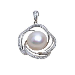 จี้เงินแท้ S925 ยี่ห้อ Wenchi สำหรับทำจี้มุก DIY ขนาด 16-17 มม. อุปกรณ์เสริม ฐานเปล่าสำหรับใส่จี้ รุ่นกึ่งสำเร็จรูป 13994 - Product Image 5