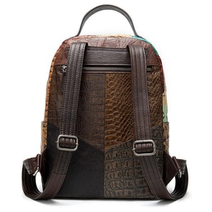 New Hot Sales <b>Large</b> Capacity <b>Backpack</b> Crocodile Pattern Bag Genuine <b>Leather</b> Women <b>Backpack</b> for 15 Inch Laptop - Product Image 2