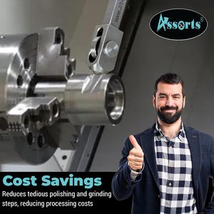 Assortiment d'outils de brunissage pour mini-tour, tige de 1/2, 5/8, 3/4, rouleau de 2-1/2 de longueur, haute précision, en acier inoxydable - Product Image 6