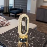 Lampe de table en cristal de luxe nordique moderne BIFANG, élégante, avec charge USB, contrôle tactile, lampe de chevet moderne en cristal à piles