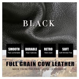 Ví da nam gấp đôi tối giản bán buôn, chất liệu da bò nguyên tấm, siêu mỏng, đựng thẻ - Product Image 3