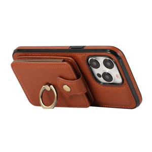 Étui de luxe en cuir avec lanière bandoulière et porte-cartes pour iPhone 17, compatible iPhone 7, 15, 16 Pro Max - Product Image 4