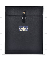Carpeta de Archivos de Cuero Sintético A4, Estilo Simple, Portátil, para Oficina, Escuela, Documentos, Promocional, Venta al Por Mayor