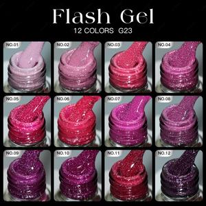 JTING Collection de vernis gel disco réfléchissants 12 couleurs très populaires, coffret laser unique, fournitures de vernis à ongles en gel OEM - Product Image 2