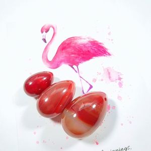 Pierre jaspe des œufs de jade rouge, pièces, prix en gros, pierre de yoni, cornaline, œuf de jaspe - Product Image 4
