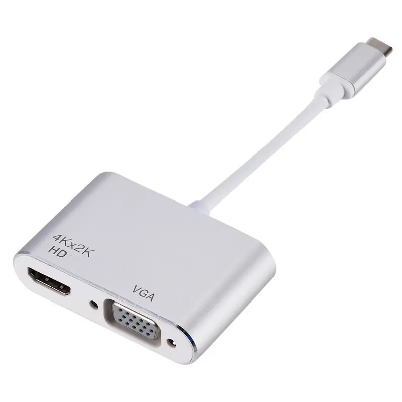 HK-HHT Typ C zu VGA HD HDMI-kompatibles Kabel Stecker zu Buchse USB C Adapter 4K USB C zu HD Konverter Docking station Adapter