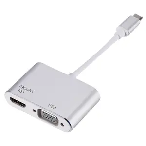 HK-HHT Type C to VGA HD HDMI-Compatible Cable Male to Female USB C Adapter 4K USB C to HD Converter docking station adapter
