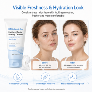 <span class=keywords><strong>Limpiador</strong></span> Facial Diario para Equilibrar el Sebo, con Ácido Hialurónico y Zinc, Hidratante y Suave, con Espuma para Mujeres - Product Image 5