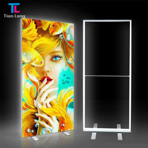 TianLang Slim SEG Assemblage rapide sans cadre Tissu double face LED Publicité Lightbox Stand Display Booth boîte à lumière - Product Image 2