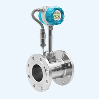 DN150 Vortex Flowmeter 4-20mA RS485 denyut nadi 1.0% akurasi Gas air uap oksigen cairan pengukuran kompensasi suhu