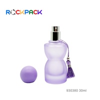 Flacons de parfum vert givré rechargeables de forme spéciale, emballage personnalisé de 30 ml