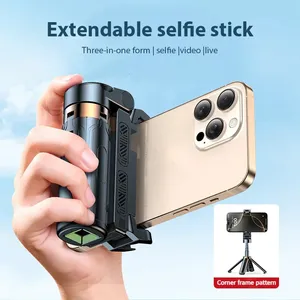 Trépied perche à <span class=keywords><strong>selfie</strong></span> mini portable universel pliable en plastique avec télécommande sans fil détachable pour iPhone 17 Pro Max - Product Image 4