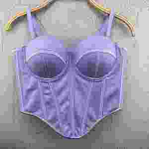 I-0642 Bustier d'été pour femme, tendance, élégant, style vintage, en maille, type corset, débardeur - Product Image 5