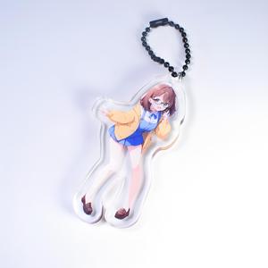 HanXin llavero holográfico burbuja té acrílico llavero personalizado llavero acrílico encantos acrílico personalizado llavero claro