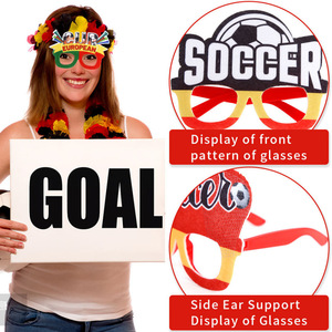 2026 pour accessoires <span class=keywords><strong>de</strong></span> cheerleading, lunettes semi-manuelles semi-mécaniques à thème football, cadre photo pour 24 fans passionnés - Product Image 2