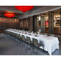 Ensemble de table et chaises rondes de style moderne pour restaurant, couleur marron, petite taille, pour 4 personnes
