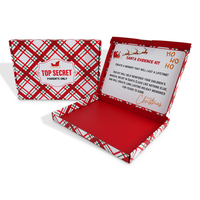 Boîte d'expédition en carton ondulé personnalisée à motif écossais de Noël en couleur pour cadeaux de fêtes