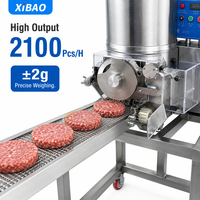 Nouvelle machine industrielle de formage de galettes de hamburgers, ligne de traitement automatique de hamburgers pour restaurants, 2100p/h
