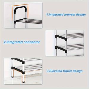 Household Steel Pipe <b>Shoe</b> <b>Rack</b> Dormitory 5-layer Dustproof <b>Shoe</b> Cabinet Storage <b>Rack</b> Height Adjustable <b>Metal</b> <b>Shoe</b> <b>Rack</b> - Product Image 3